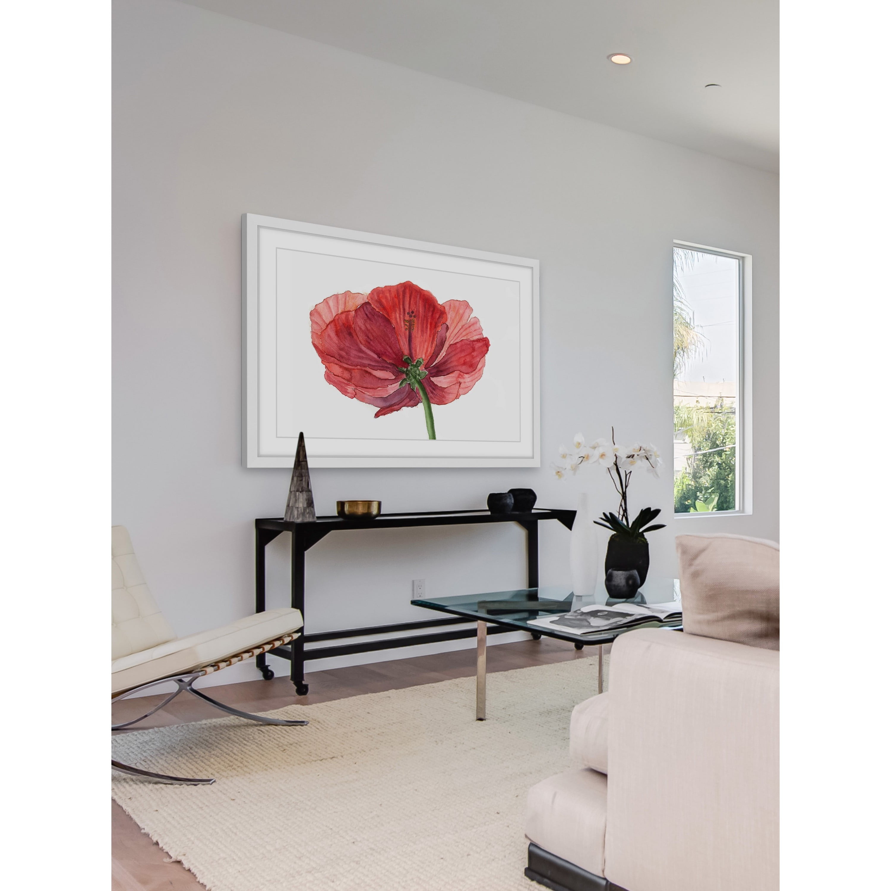 "Hibiscus Flower" Framed Painting Print