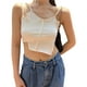 thumbnail image 1 of Txlixc Camisola de punto acanalado para mujer, correa de espagueti con dobladillo irregular Txlixc Sexy, 1 of 8