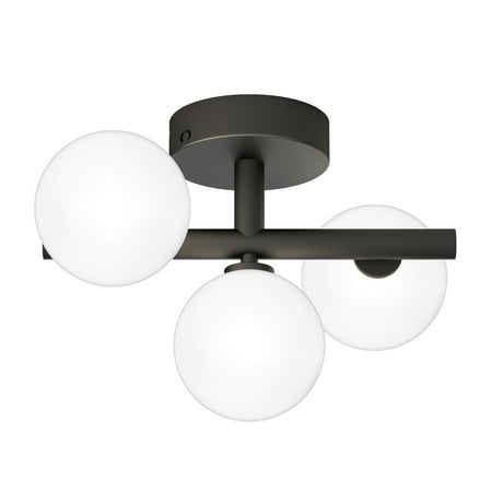 

Artika Bloom 3 Light Ceiling Light Integrated LED Flush Mount Black