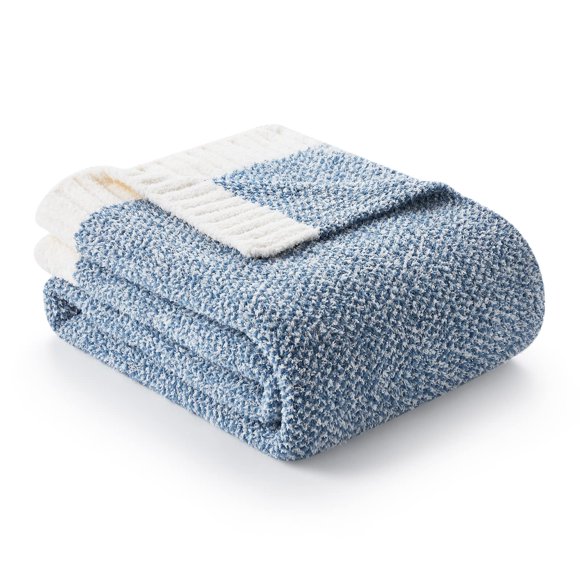 Manta Snuggle Sac, azul, reversible, supersuave, 130 x 150 cm