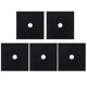 thumbnail image 1 of 5pcs Practical Stove Burner Covers Durable Gas Range Protector Reusable Hob Stovetop Liners Clean Mat Pad (Black, 27x27x0.08cm), 1 of 3