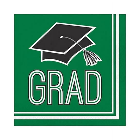 School Spirit Emerald Green Napkins, 36pk