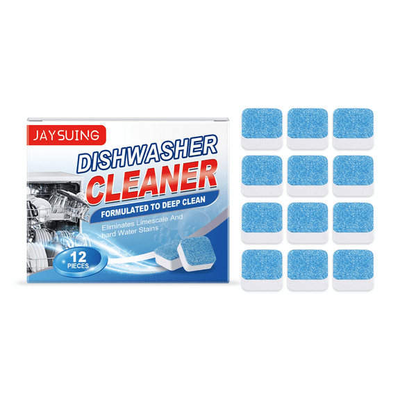 Dishwasher Cleaner Tablets Degreaser for Home Use | Eliminate Grease Buildup & Odors | Powerful Dish Machine Cleaning Tablets