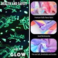 thumbnail image 3 of Wesan Glow in The Dark Blanket Unicorns Gifts for Kids Girls Flannel Throw 60"x50", 3 of 9