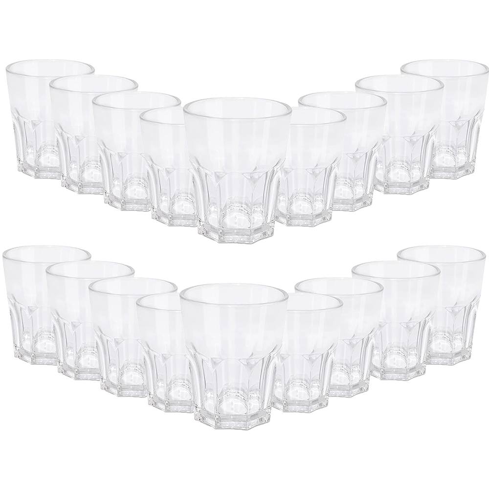 Clear Plastic Drinking Glasses, Acrylic Cups Reusable, Unbreakable
