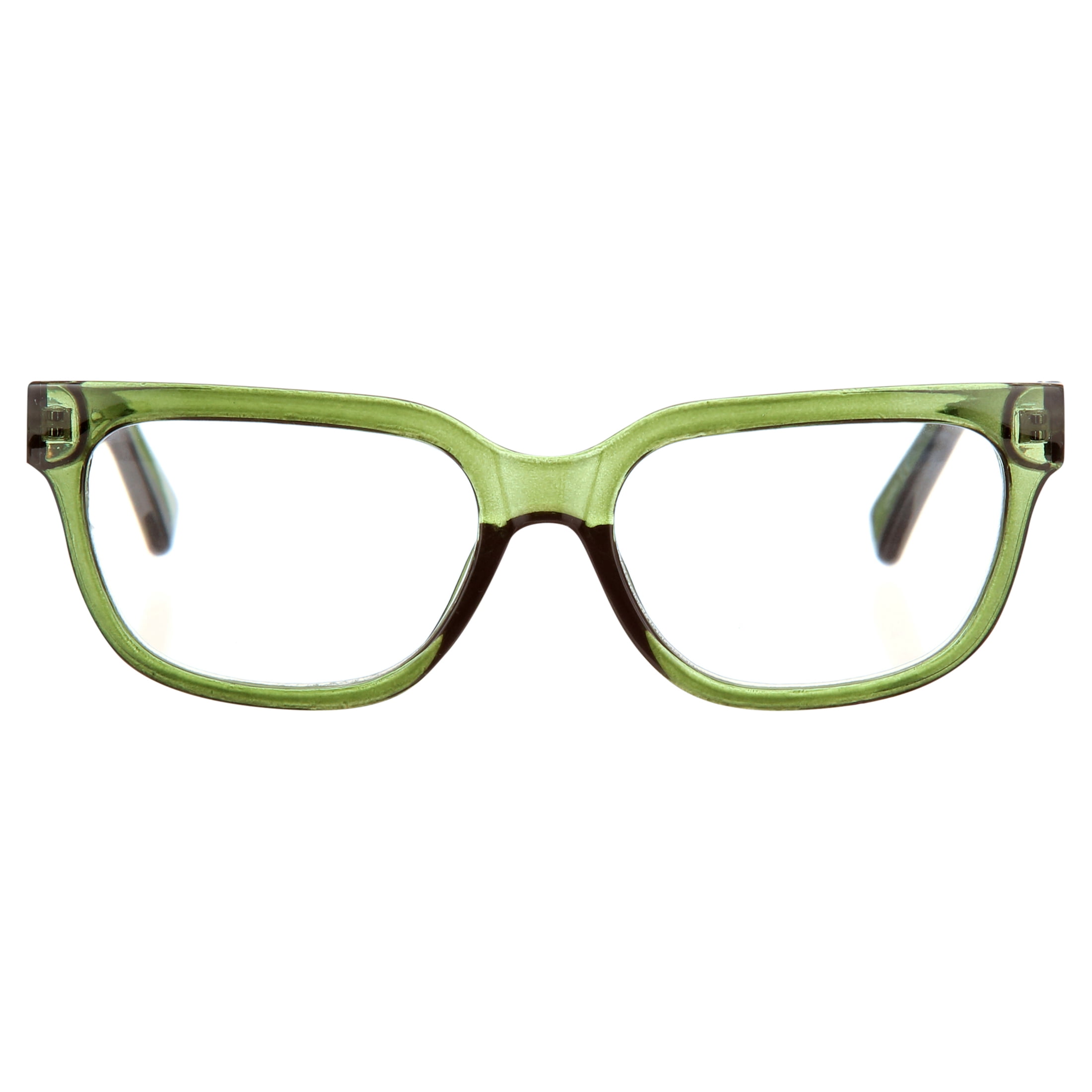 (2 pack) Jonas Paul Eyewear Blue Light Glasses Green Crystal, Magnifying Acrylic Lens, Unisex