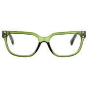 Jonas Paul Eyewear Blue Light Glasses Green Crystal, Magnifying Acrylic Lens, Unisex