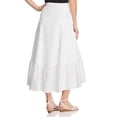 thumbnail image 2 of T Tahari Irena Ruffled Midi Skirt (White, 12), 2 of 2