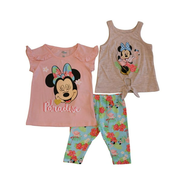 Disney - Disney Toddler Girls' Minnie Mouse 3 Piece Capri Leggings Set ...