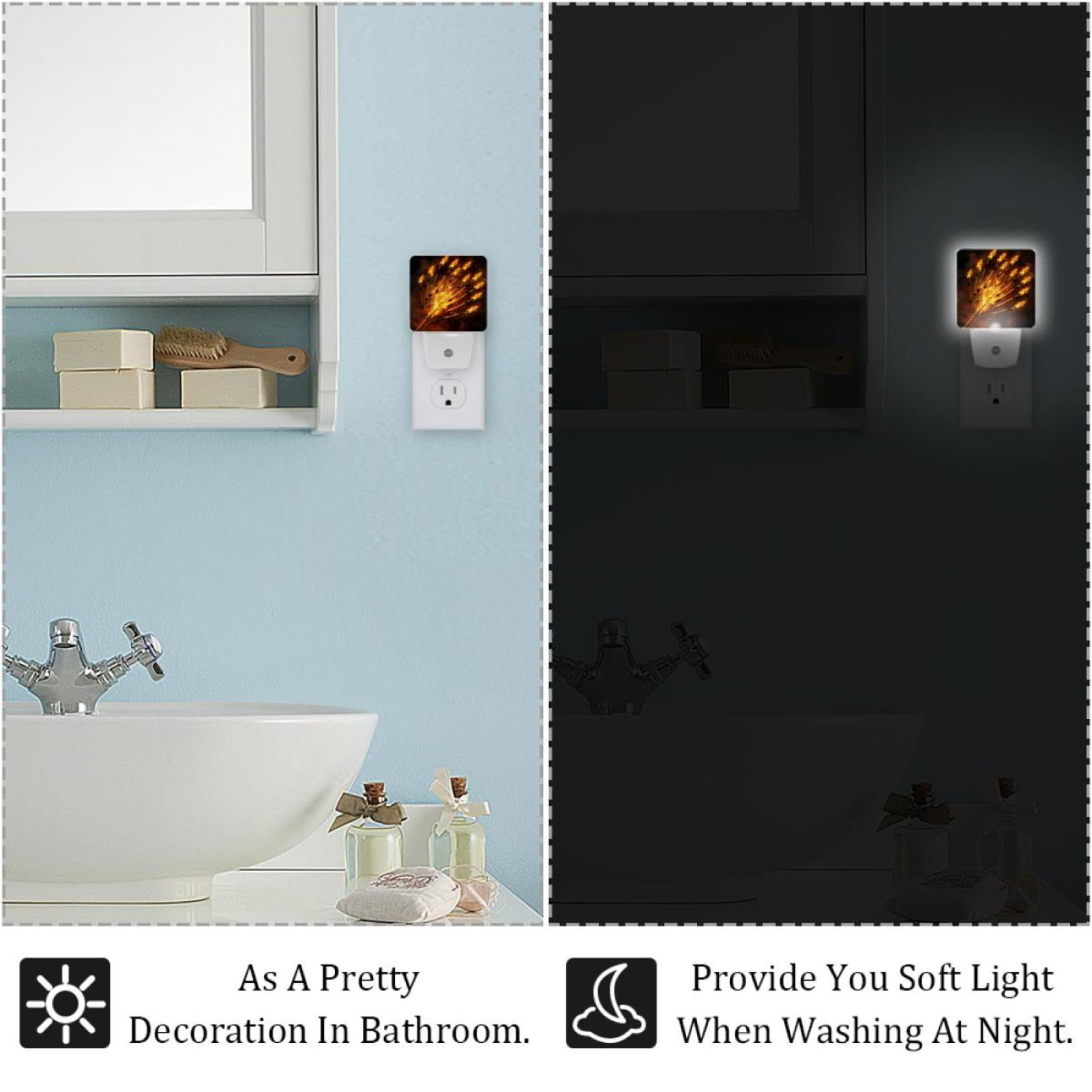 PhooArto Fire and Darts Plug in LED Night Light Auto Sensor Dusk to Dawn Decorative Night for Bedroom, Bathroom, Kitchen, Hallway, Stairs, Baby's Room, Energy Saving