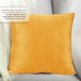 thumbnail image 2 of Nestl Velvet Throw Pillow Covers Solid Square Soft Decorative Pillow Cover for Sofa, 20" x 20", Orange, Pack of 2, 2 of 8