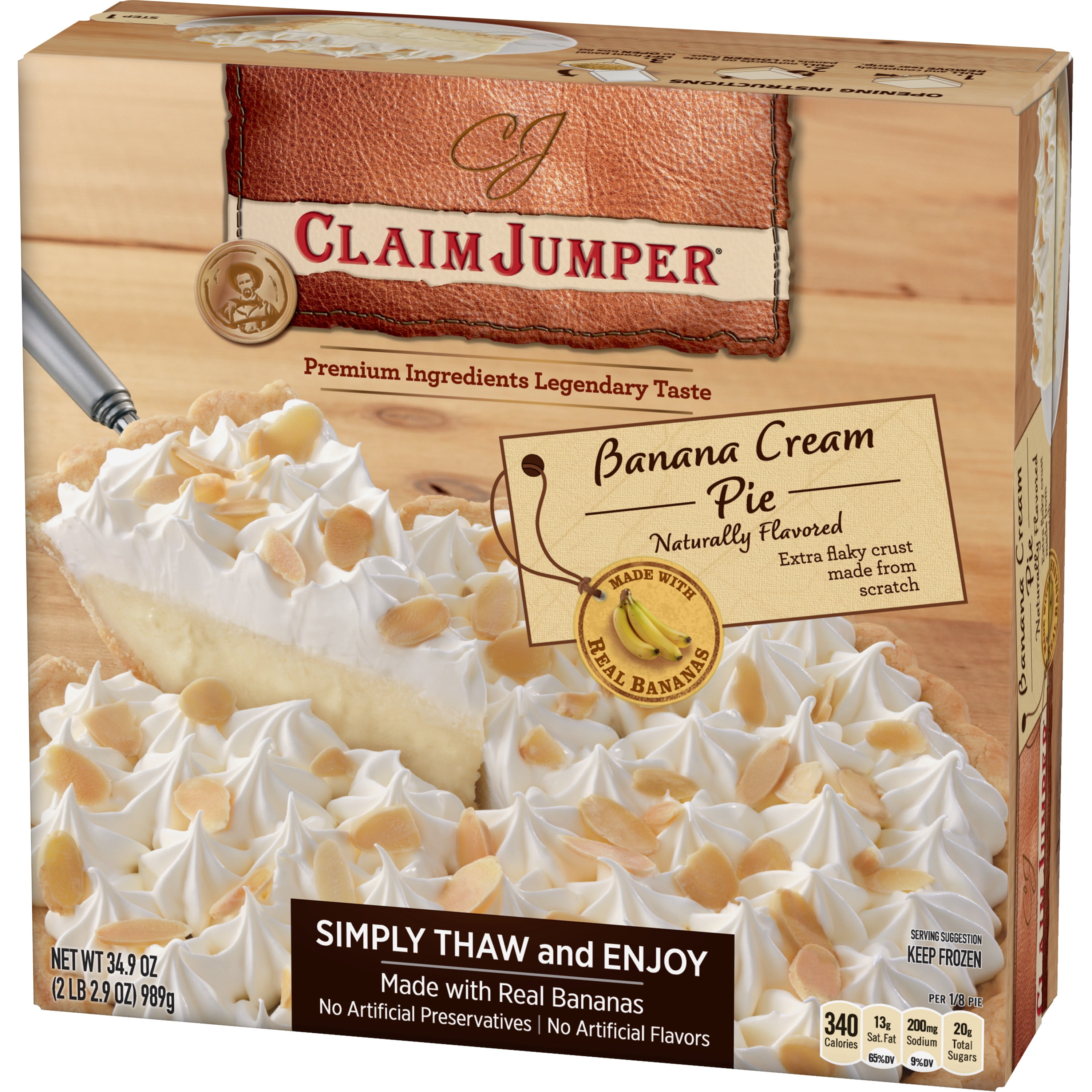 Claim Jumper Banana Cream Pie Frozen Dessert, 34.9 Ounce