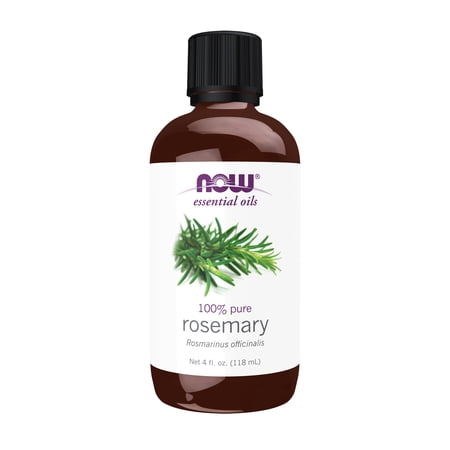 NOW Essential Oils, Rosemary Oil, Purifying Aromatherapy Scent, Steam Distilled, 100% Pure, Vegan, Child Resistant Cap, 4-Ounce