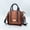 Brown, variant on Fashion Top Handle Satchel for Women PU Leather Crossbody Bag Zipper Closure Shoulder Bag with Cute Mini Pendant for Daily Use, Party, Travel, Shopping