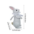 thumbnail image 3 of Resin Easter Bunny with Rattan Effect, Blue Rabbit Figurine with Bow Detail, Woven Look Bunny for Home Decor Display, 3 of 6
