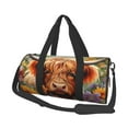 thumbnail image 1 of Balery Countryside Colorful Floral Cow Bolsa de Gimnasio para Mujeres y Hombres, Bolsa de Viaje Impermeable, Bolsa de Fin de Semana con Compartimento para Zapatos y Bolsillo Húmedo, 1 of 6