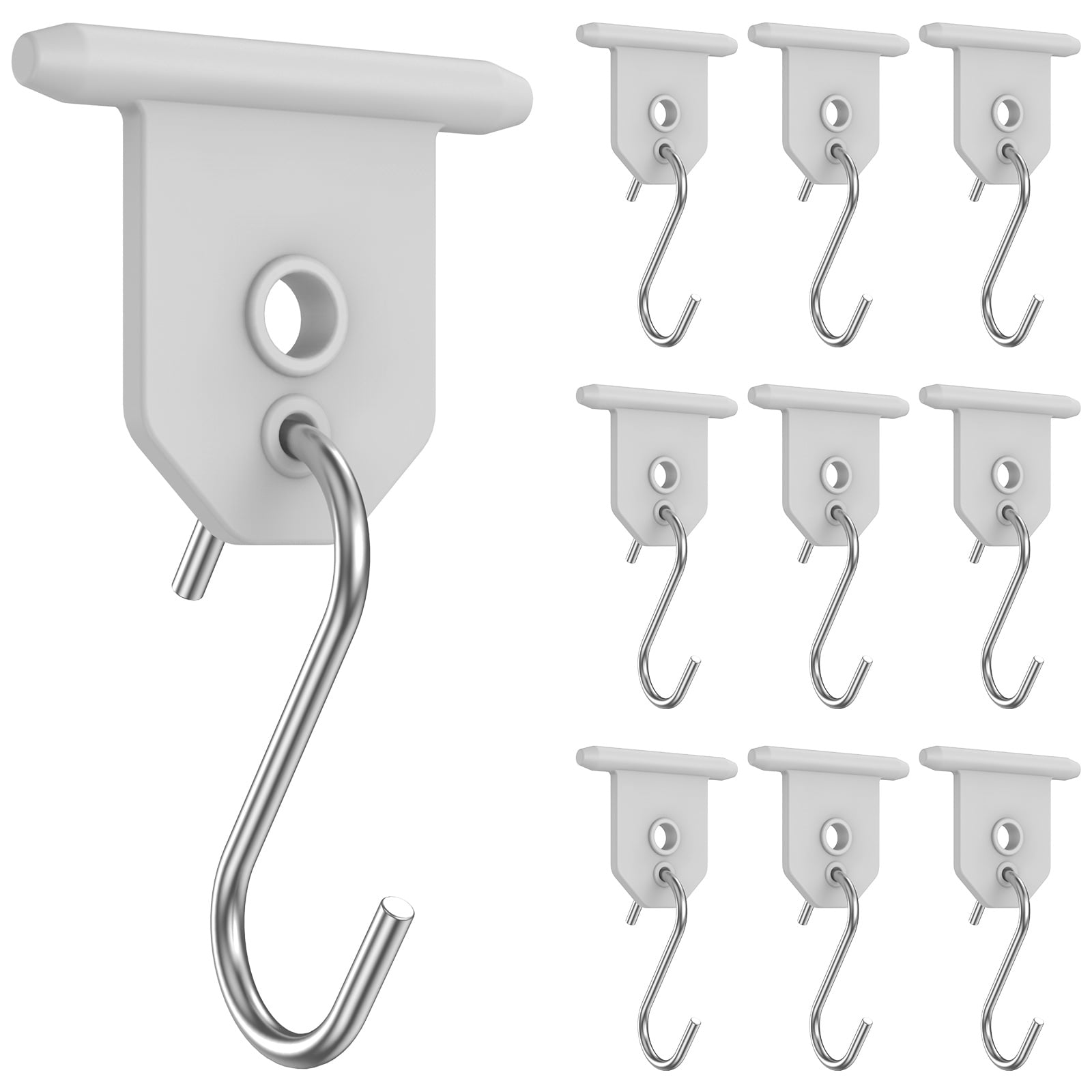 Retrok 10pcs RV Awning Hooks S Shaped Camping Awning Hooks Metal RV
