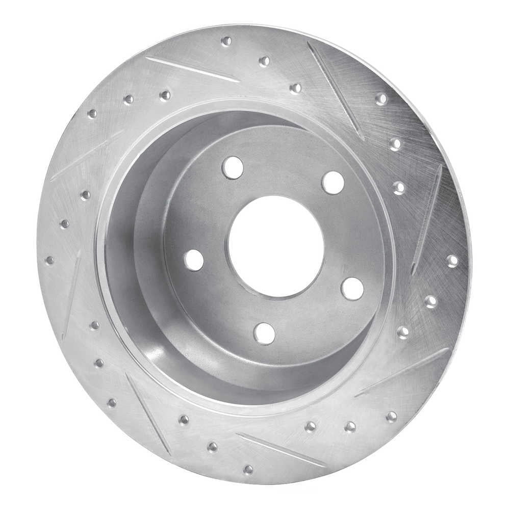 Dynamic Friction Company 631-42025L DFC Brake Rotor - Drilled And Slotted - Silver