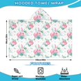 thumbnail image 2 of Pioneer Flower Floral Print Pattern Hooded Bath Towel，60"x35" for Ages 3 To 12 Kids, Quick Dry Lightweight Soft Microfiber Hood Beach Towel Cover Up for Kids, 2 of 7
