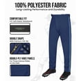 thumbnail image 3 of Exxact Sports Proline Full Length Baseball Pants Adult with Stripes, Relaxed Fit Open Bottom Men Baseball Pants (Navy/Sky Blue, AXL), 3 of 7