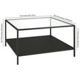 thumbnail image 5 of Evelyn&Zoe Sivil Square 32" Wide Coffee Table with Metal Shelf, Blackened Bronze, 5 of 7