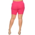 thumbnail image 4 of Women's Plus Size Casual Basic Solid Biker Shorts Pants, 4 of 6