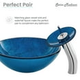 thumbnail image 4 of Swiss Madison Cascade 16.5 Glass Vessel Sink with Faucet, Ocean Blue, 4 of 13