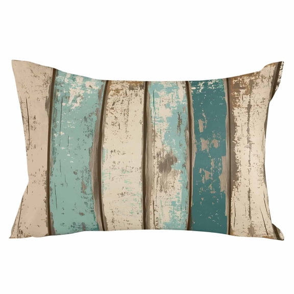 Vintage Retro Ombre Wooden Standard Size Pillow Cover, Pillowcase Protectors with Zipper, Breathable Decorative Throw Pillow Case Cover, Pillow Shams for Couch Sofa 20x26Inch