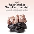 thumbnail image 2 of Kitsch Satin Hair Scrunchies for Women, Softer Than Silk Scrunchies for Hair - No Damage Satin Hair Ties, Ponytail Holders | Ideal Gifts for Women, 2pc (Blush/Charcoal), 2 of 17
