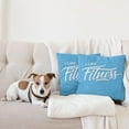 thumbnail image 4 of Ambesonne Fitness Throw Pillow Cover 2 Pack, I Like Fitness Words, 18", Pale Blue and White, 4 of 7