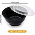 thumbnail image 2 of 36oz Extra Thick Meal Prep Bowls with Lids, Plastic Food Storage Containers with Clear Covers for Noodles, Poke Bowls, Salads, Soup - Freezer, Microwave & Dishwasher Safe, 30 Pack, 2 of 5