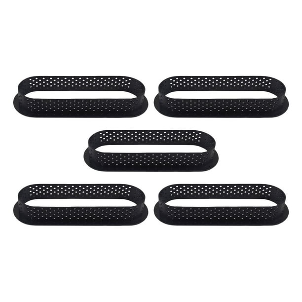 5 moldes perforados para pasteles, herramientas para hornear, pasteles, cupcakes, mousse, anillos, pasteles, queso. C