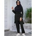 thumbnail image 5 of IDOPIP Muslim Abaya Dress for Women Long Sleeve Maxi Modest Dresses Middle East Islamic Arabian Robe, 5 of 7