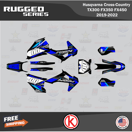 Kalair GFX Graphics Kit for Husqvarna TX300 FX350 and FX450 (2019-2022) Rugged Series Kalair GFX Graphics Kit for Husqvarna TX300 FX350 and FX450 (2019-2022) Rugged Series