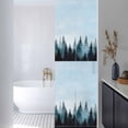 thumbnail image 3 of Forest Turquoise Window Privacy Film, Retro Trees Silhouette Landscape Static Cling UV Sun Blocking Heat Control Window Tint Day and Night, Non-Adhesive One Way Windows Privacy Cover 17.7''x78.7'', 3 of 7