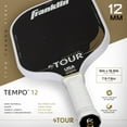 thumbnail image 2 of Franklin Sports Pro Pickleball Paddles - FS Tour Featherweight Series Lightweight Paddles - USA Pickleball Approved - Raw Carbon Fiber Surface - Tempo - 12mm Polymer Core - White, 2 of 11