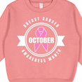 thumbnail image 3 of Inktastic October Breast Cancer Awareness Month Badge Toddler Sweatshirt, 3 of 4