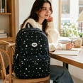 thumbnail image 3 of Teen Casual Polyester Star Print Backpack, Fashion Large Everyday Daypack, Coquette Bookbag for Campus Weekend Commute, 3 of 8