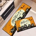 thumbnail image 1 of Zombie Orange Halloween Kitchen Rugs and Mats Non Skid Washable Set of 2, Halloween Halloween Pumpkin Kitchen Mats for Floor, October Holiday Spooky Moon Under Sink Kitchen Runner Rug, 1 of 6