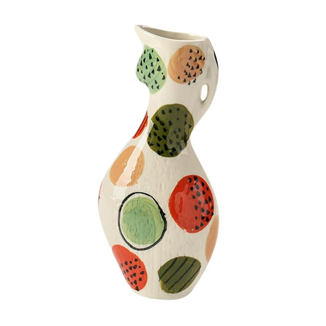 Jarrón de cerámica para flores, maceta decorativa para mesa, centro de mesa, florero, maceta para Estilo B