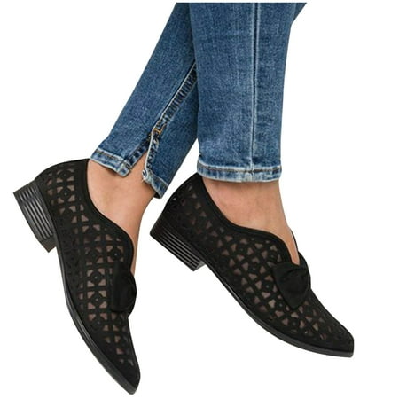 

Womail Summer Savings Clearance New Personality Casual Hollow Bow Women s Hole Single Shoes