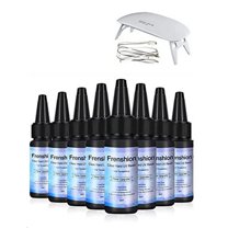 Lamp Included UV Resin-8 Pieces 30ML Crystal UV Resin UV Curable Clear Glue for DIY Home Professional Handcraft Jewelry Earrings Necklace Bracelet Casting and Coating