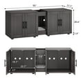 thumbnail image 3 of TROPOW Double Litter Box Enclosure,55" Furniture for 2 Cats, TV Stand,Waterproof Easy-Clean Surface,Cabinet Buckles & Storage Grooves,Suitable for living room, furniture decoration, 3 of 10