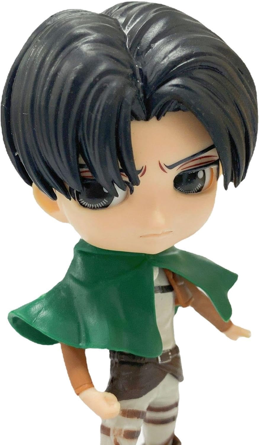 Newly Levi Ackerman Figure Mikasa Ackerman Figure Standing Q Version Big Head Anime Figures 14cm/5.5inch PVC Model Collectible for Anime Fans Gift (a)