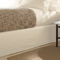 thumbnail image 2 of Levinsohn Textile Linenweave Hemstitch 15 Inch Bed Skirt Stone - Cal King, 2 of 5