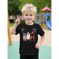 thumbnail image 1 of Halloween T-shirt - Boys' Halloween Cat & Print Cotton T-Shirt - Cute Short Sleeve Round Neck orange Top with Witch & Mummy Cats, Bats & Cobwebs - Soft Breathable Summer Playwear, 1 of 6
