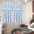 thumbnail image 3 of Yuyamidu Snowman Kitchen Curtain Valance and Tiers 3 Panel Set Easy to Install Short Tier Curtains with Rod Pocket Soft Window Treatment Tiers Home Decor, 3 of 5