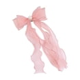 thumbnail image 3 of Yhmxh Sheer Organza Bow Curtain Tiebacks with Wavy Streamers, Pre-Tied Elegant Ribbon Bow Curtain Holdbacks, Decorative Window Curtain Tie Backs for Bedroom Living Room Wedding Home Decor, 3 of 6