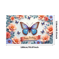 thumbnail image 5 of Colorful Design Butterfly Happy Birthday Banner Floral Pattern for Birthday Celebration Garden Party Kids Event, 5 of 7
