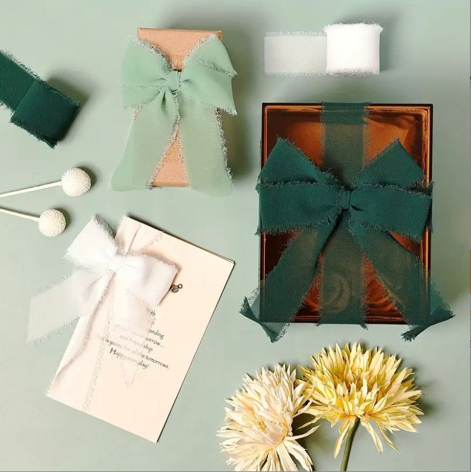 Chiffon Silk Ribbon for Gift Wrapping White Beige Ribbon for Wedding Invitation Bouquet 3 Rolls 1.5inch Wide x 7 Yd Gift Wrap Cream Ribbon with Handmade Frayed Edged Wrinkle Chiffon Silk Ribbon For Wedding Invitation  Wrapping Decor Sheer Fringe Craft Bridal Bouquet 4CM*5M - AliExpress